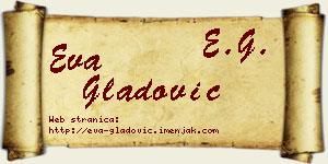 Eva Gladović vizit kartica